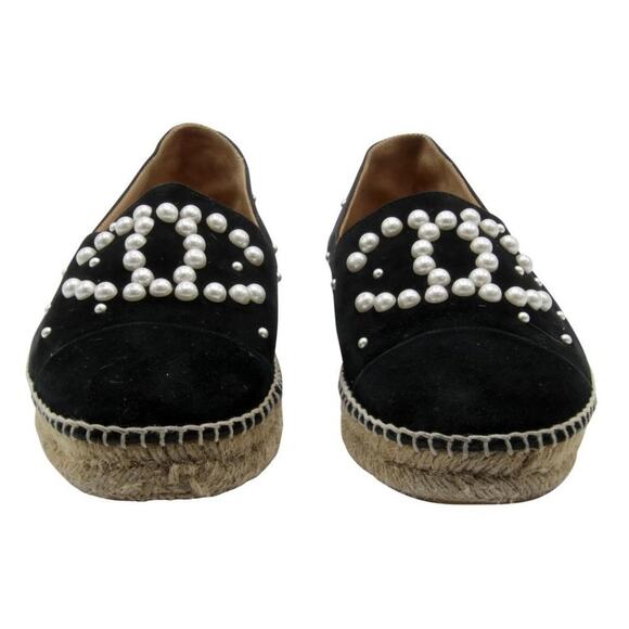 Chanel Espadrille 37 Double Stacked Mother Of Pearl Flats CC-0208N-0010 - Picture 3 of 10